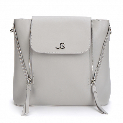 HBG-8990-77 серая сумка-рюкзак женская (кожа) Jane's Story