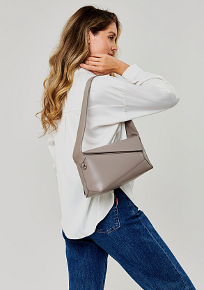 JS-180235-77 серая сумка женская (кожа) Jane's Story