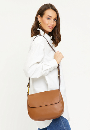 JS-9021-09 бежевая сумка женская (кожа) Jane's Story