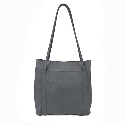 ED-2018-77 серая сумка женская Jane's Story (кожа)