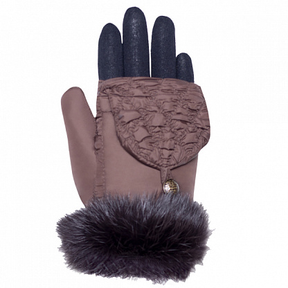27.1-4 коричневые рукавицы женские Fancy's bag