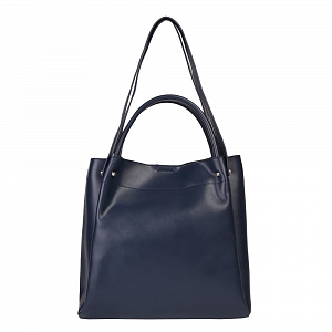 Женская сумка-шоппер  синяя MZ-8803-60 натуральная кожа