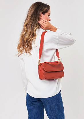 JS-83019-12 красная сумка женская (кожа) Jane's Story