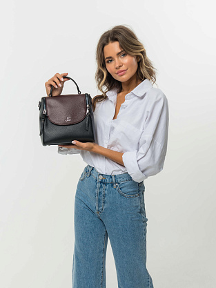 XLJ-909-04 черная сумка женская (кожа) Jane's Story