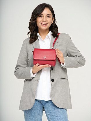 FL-8002-03 бургунди сумка женская (кожа) Jane's Story 