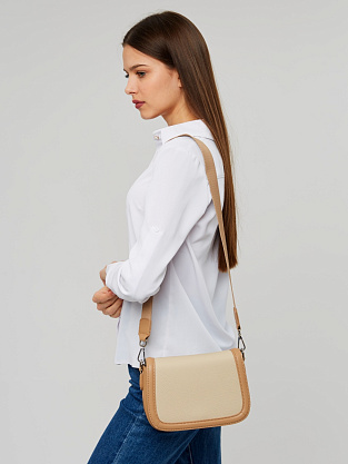 JS-82073-61 бежевая сумка женская (кожа) Jane's Story