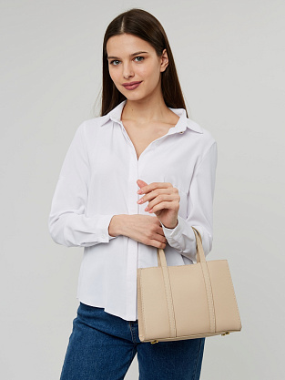 JS-KS-9936-1-61 бежевая сумка женская (кожа) Jane's Story