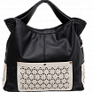 6437B-04 черный с белым сумка женская РАСПРОДАЖА Fancy's bag