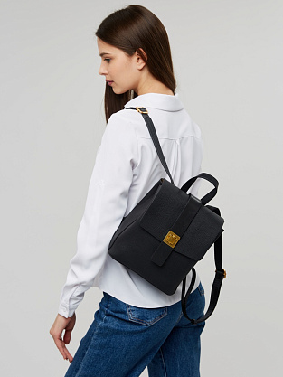 JS-82095-04 черный рюкзак женский (кожа) Jane's Story