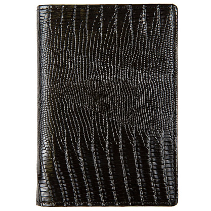 K-L-P193-04 черная обложка для паспорта (кожа) Jane's Story