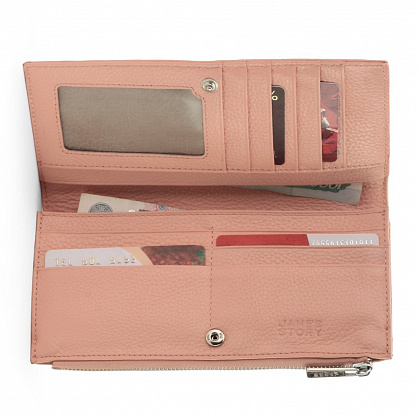 XH-8180-63 розовый кошелек женский (кожа) Jane's Story
