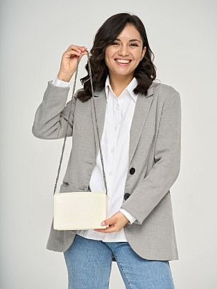 K-L-304-62 белая сумка женская (кожа) Jane's Story