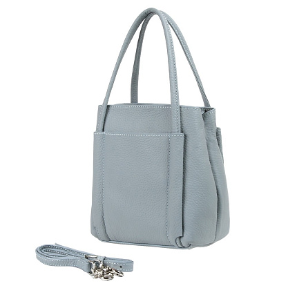 ED-2017-70 голубая сумка женская Jane's Story (кожа)