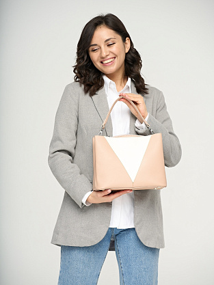 AQ-6805-61_62 бежевая сумка женская (кожа) Jane's Story