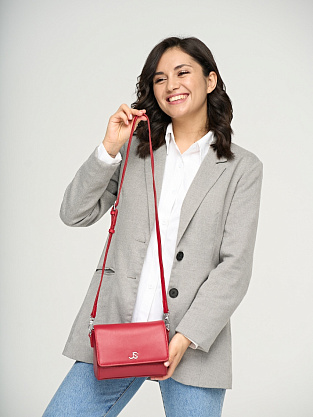 FL-8002-03 бургунди сумка женская (кожа) Jane's Story 