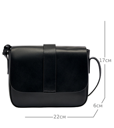 JS-1315-04 черная сумка женская (кожа) Jane's Story