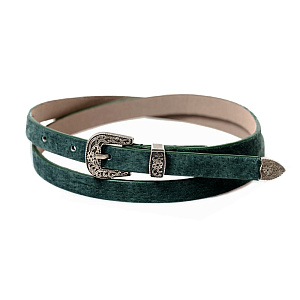 Женский ремень зеленый FB-1115-65 натуральная кожа