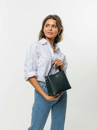 FL-9070-3-65 зеленая сумка женская (кожа) Jane's Story