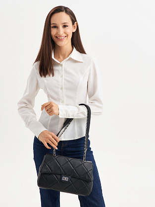 JS-8705-04 черная сумка женская (кожа) Jane's Story