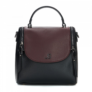 Женская сумка-сэтчел  черная XLJ-909-04 натуральная кожа
