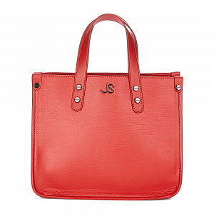 Женская сумка-тоут красная AJ-1141-12 натуральная кожа